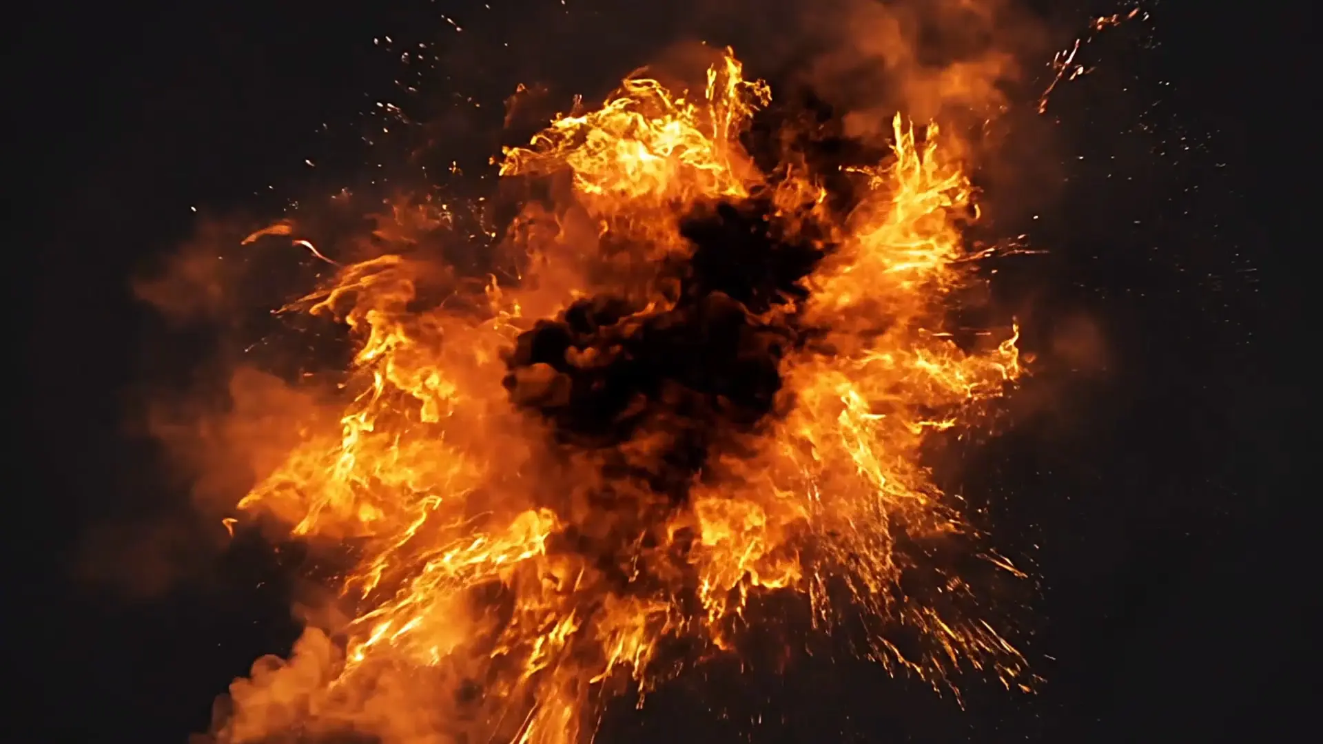 Fiery Explosion Transition for Action Film Video Projects